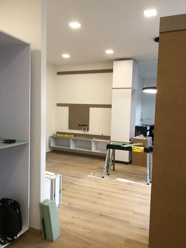 Floating TV cabinet